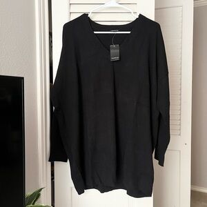 NWT Torrid Black Everyday Pullover V-Neck Knit Sweater Women’s 1X